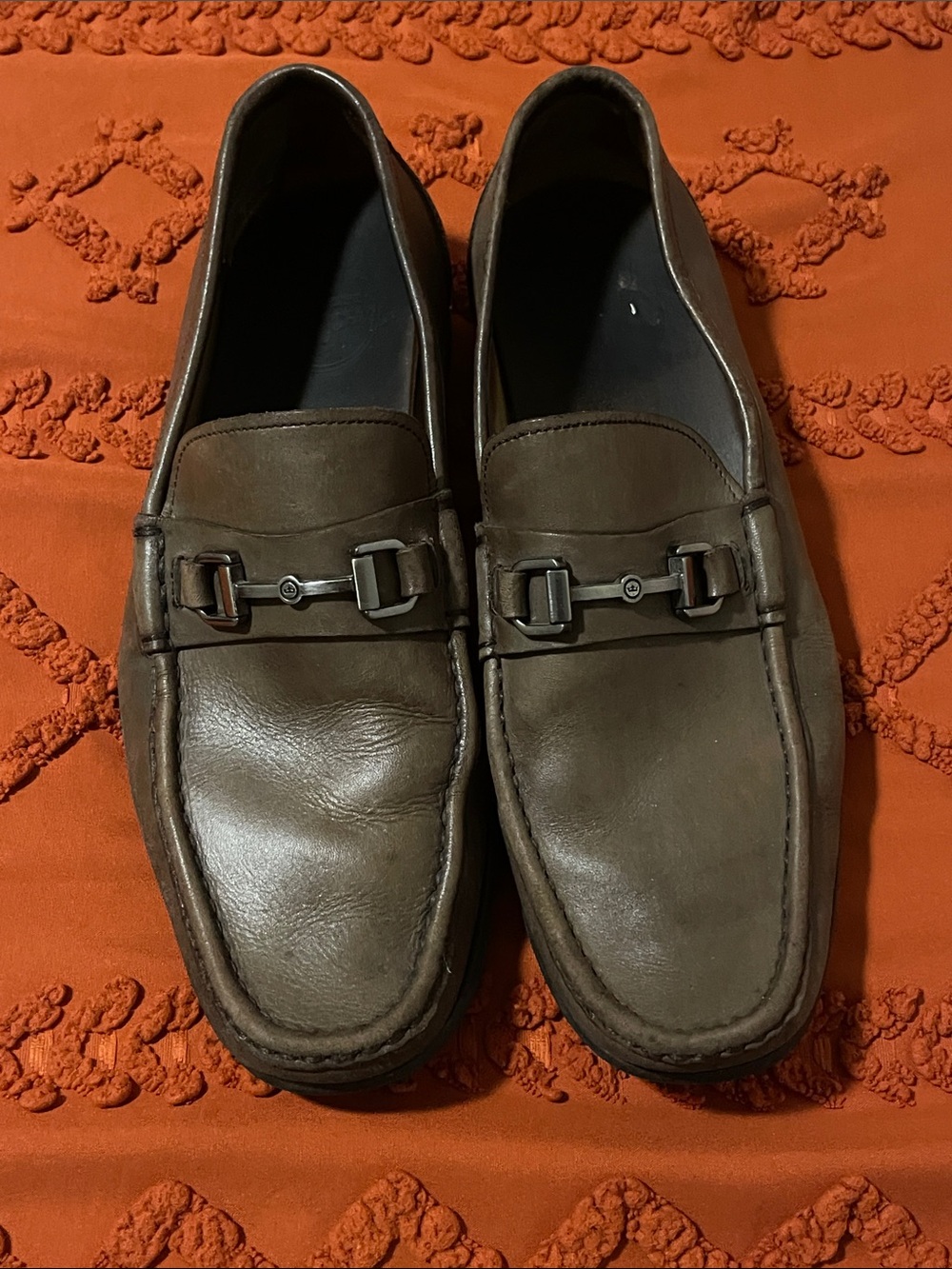 Peter Millar Brown Leather Bit Loafers